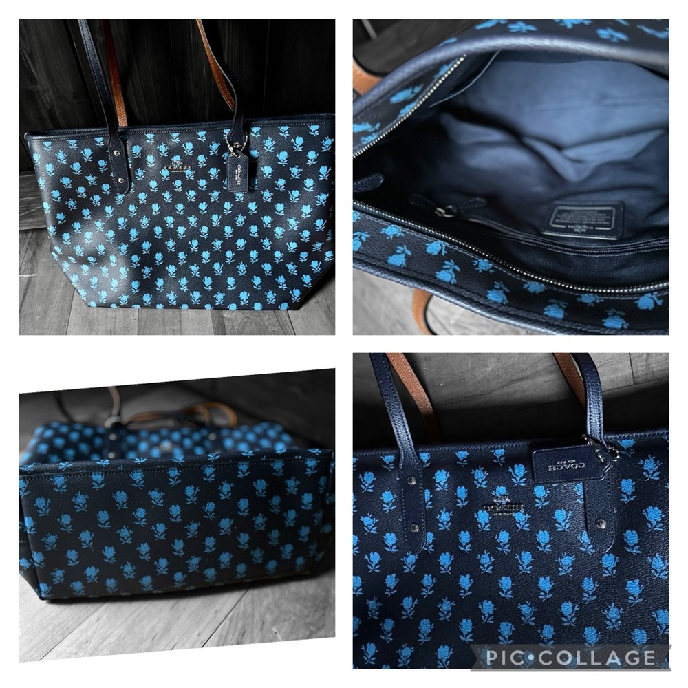 Coach Black and Blue Tote Bag
